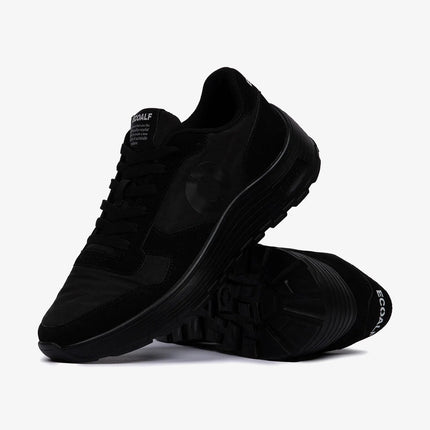 Harverd Sneaker Uomo nero ripresa frontale che evidenzia tomaia riciclata