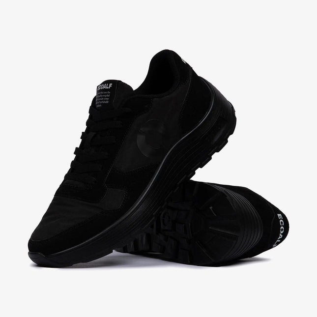 Harverd Sneaker Uomo nero ripresa frontale che evidenzia tomaia riciclata