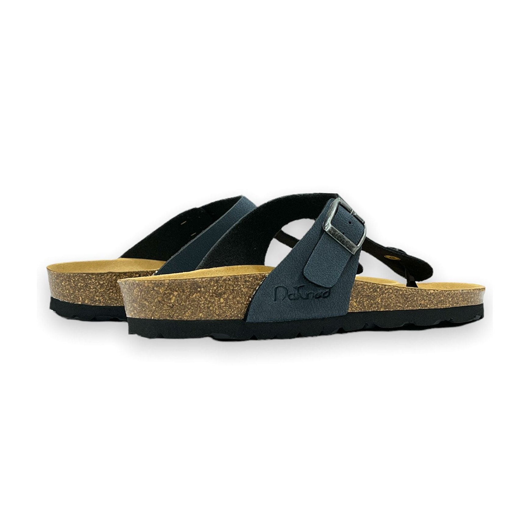 CH08 MICROFASER - Sandalo infradito con cinturino regolabile da donna e da uomo NATUNED plantare in lattice anatomico comfort