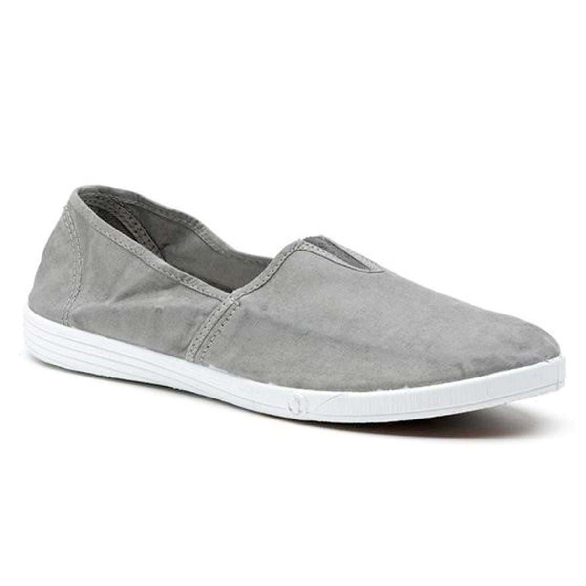 Slip on Natural World Old Poplar uomo in cotone biologico finitura vintage Old con fondo cassetta vista laterale