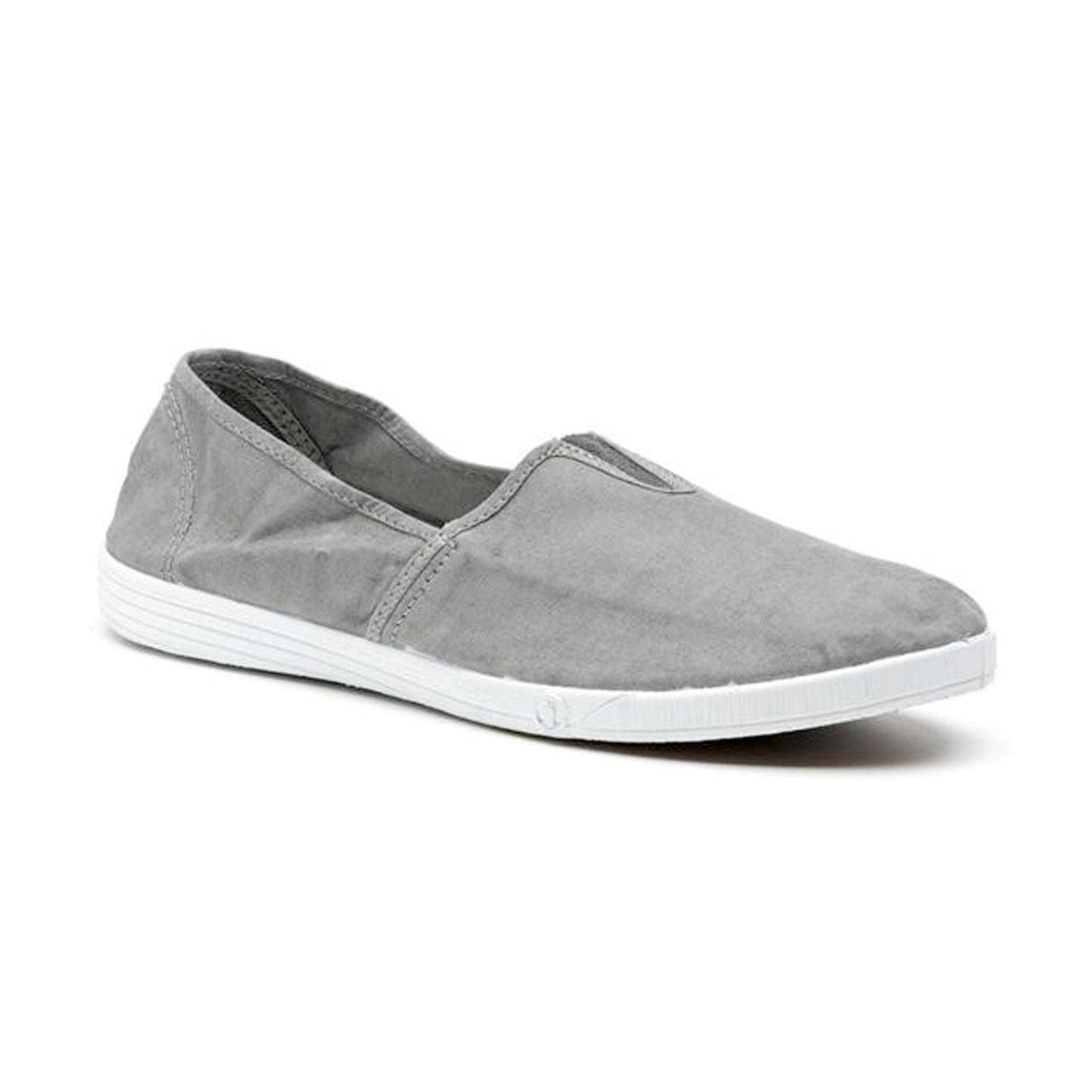 Slip on Natural World Old Poplar uomo in cotone biologico finitura vintage Old con fondo cassetta vista laterale