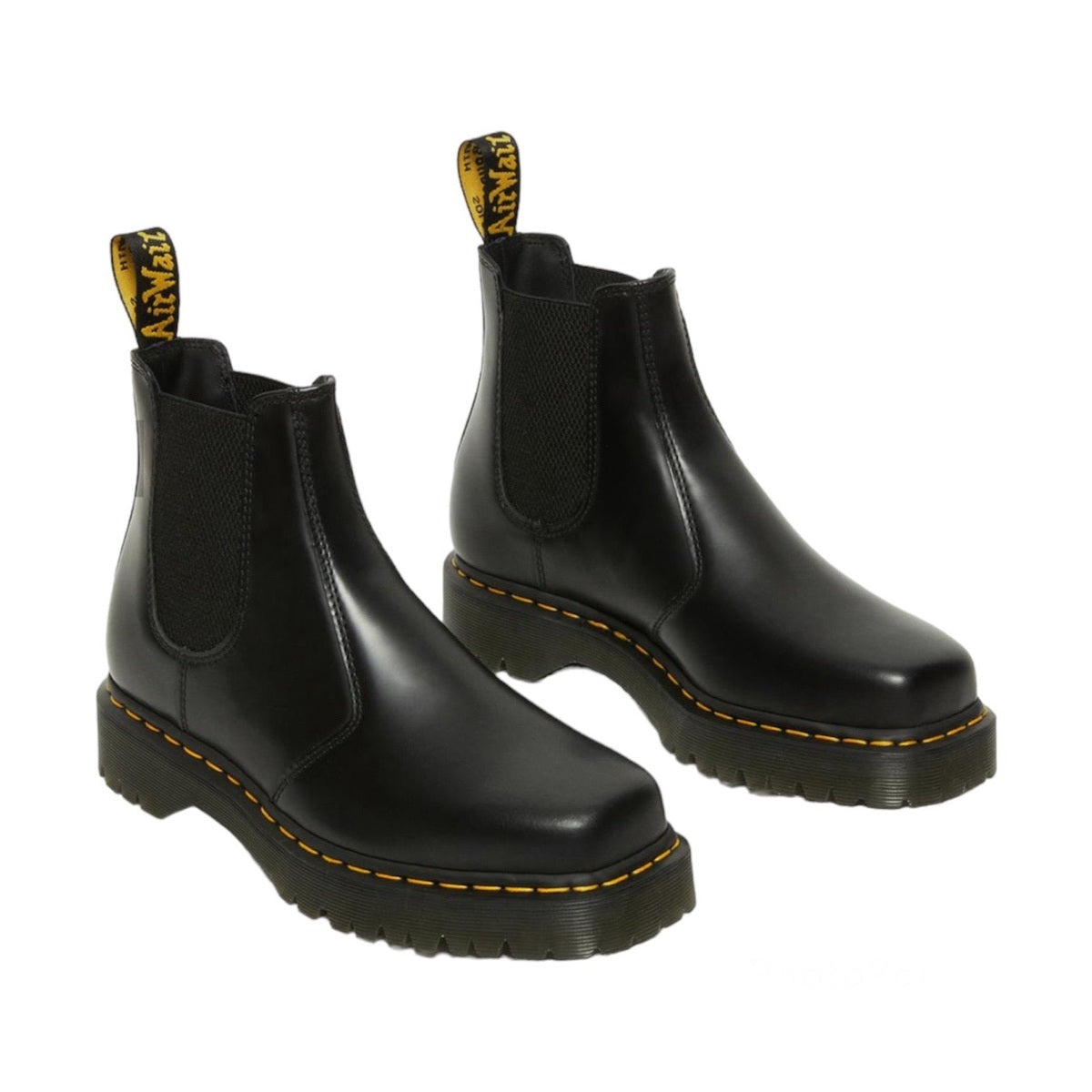 Dr. Martens 2976 Bex Squared Donna Stivaletti Chelsea In Pelle Punta Quadrata