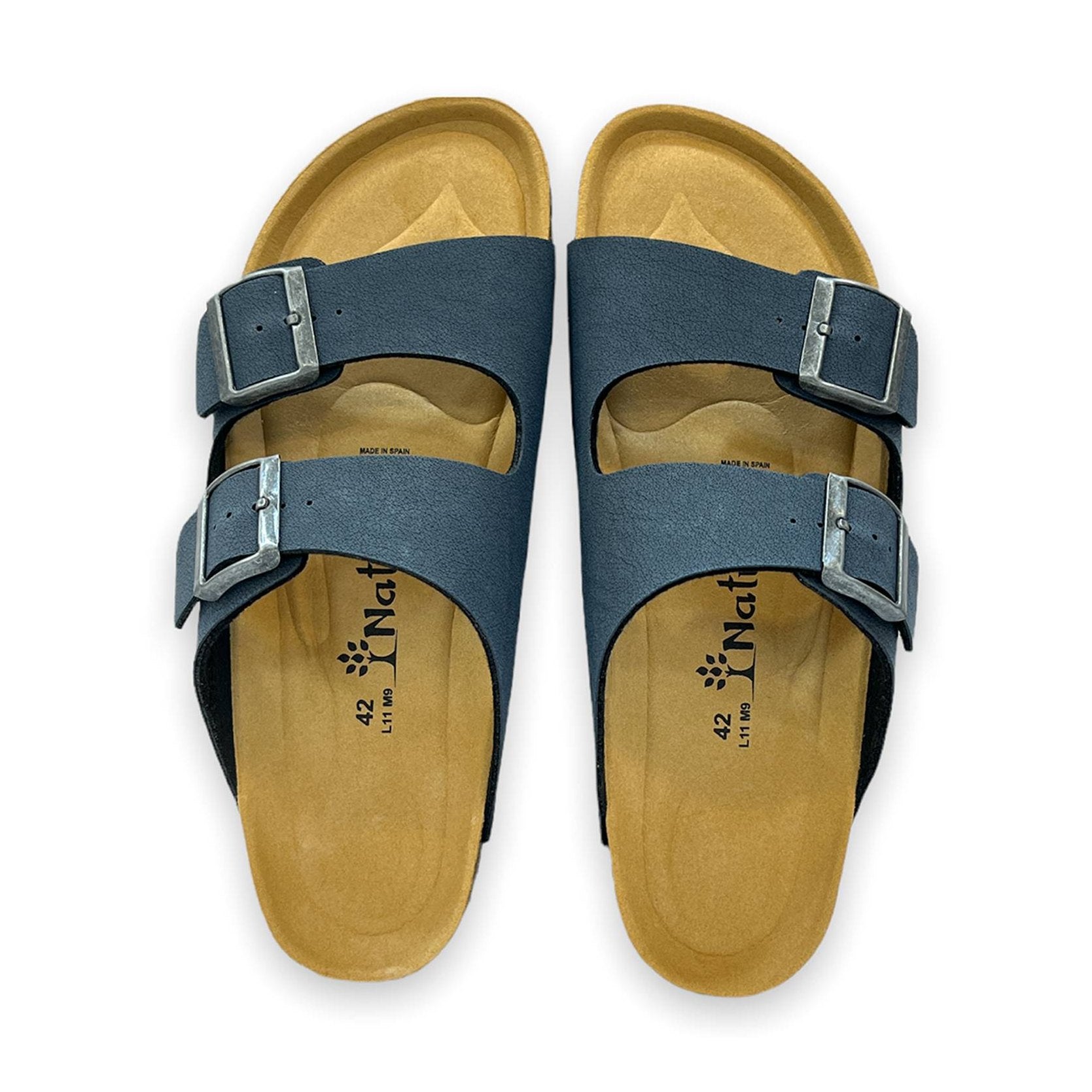 CH05 MICROFASER - Sandalo a due fasce in microfibra con cinturino regolabile da donna NATUNED