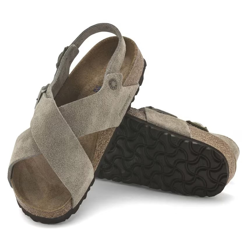Pelle scamosciata morbida combinata con nabuk e suola EVA Birkenstock Tulum donna
