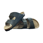 CH05 CUOIO - Sandalo a due fasce in pelle con cinturino regolabile da donna e da uomo NATUNED