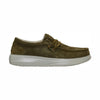 HeyDude Wally Comf Suede mocassino uomo in pelle scamosciata — vista tre quarti