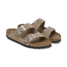 Birkenstock Arizona Rivet donna pelle scamosciata tortora vista angolata