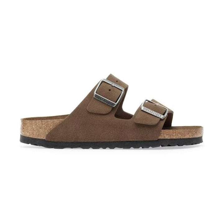 Texture vellutata della pelle scamosciata naturale Birkenstock Arizona Soft Footbed