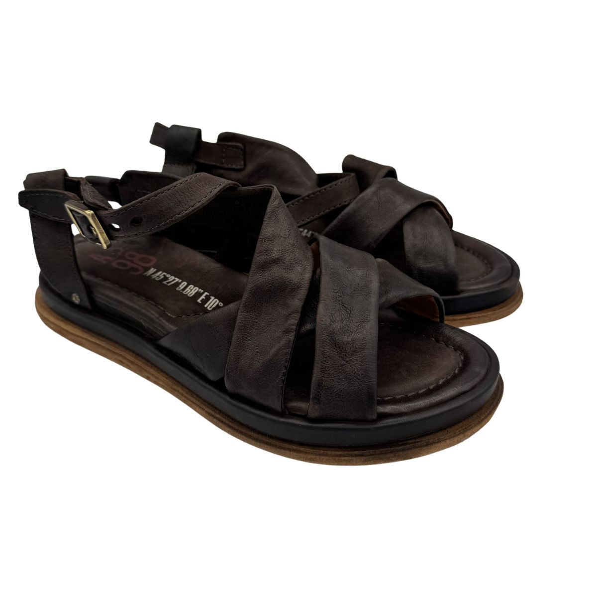 A.S.98 SPOON sandalo donna in pelle - vista tacco basso