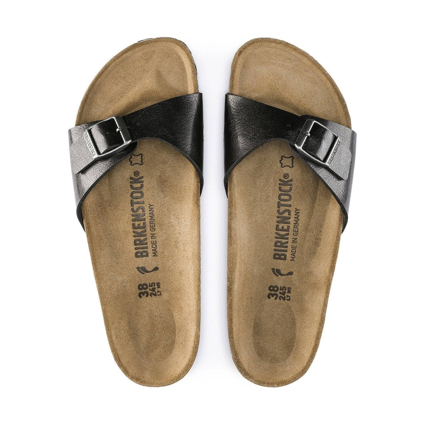 Sandalo Birkenstock Madrid donna plantare anatomico in sughero vista dall'alto