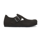 Scarpa Birkenstock London unisex in pelle scamosciata senza cuciture con fibbia laterale vista laterale