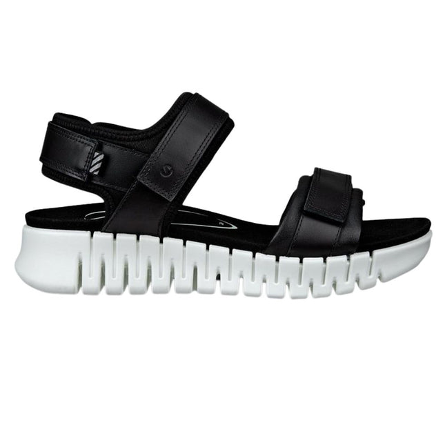 ECCO GRUUV SOL Donna Sandalo Sportivo In Pelle Nera