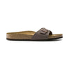 Sandalo Birkenstock Madrid unisex a fascia unica in Birko-Flor con fibbia regolabile vista laterale