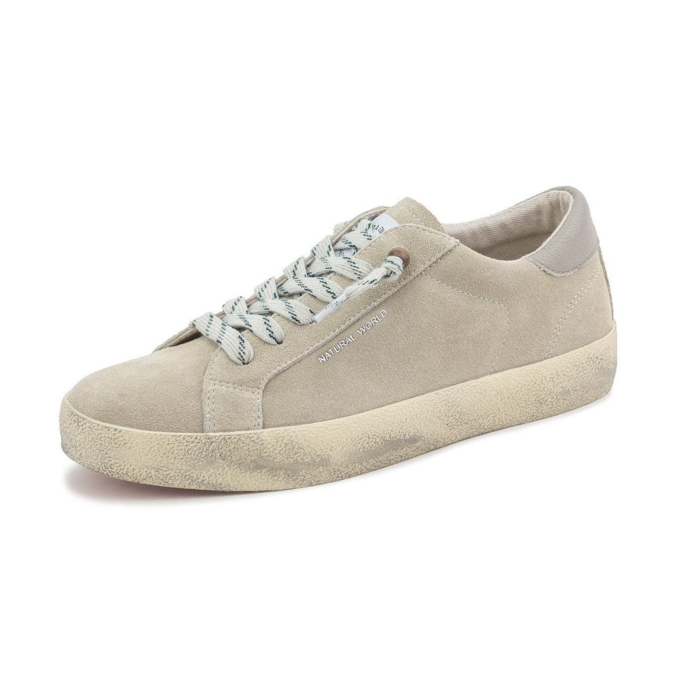 Sneaker Natural World Cody donna in pelle scamosciata chrome-free design contemporaneo vista laterale