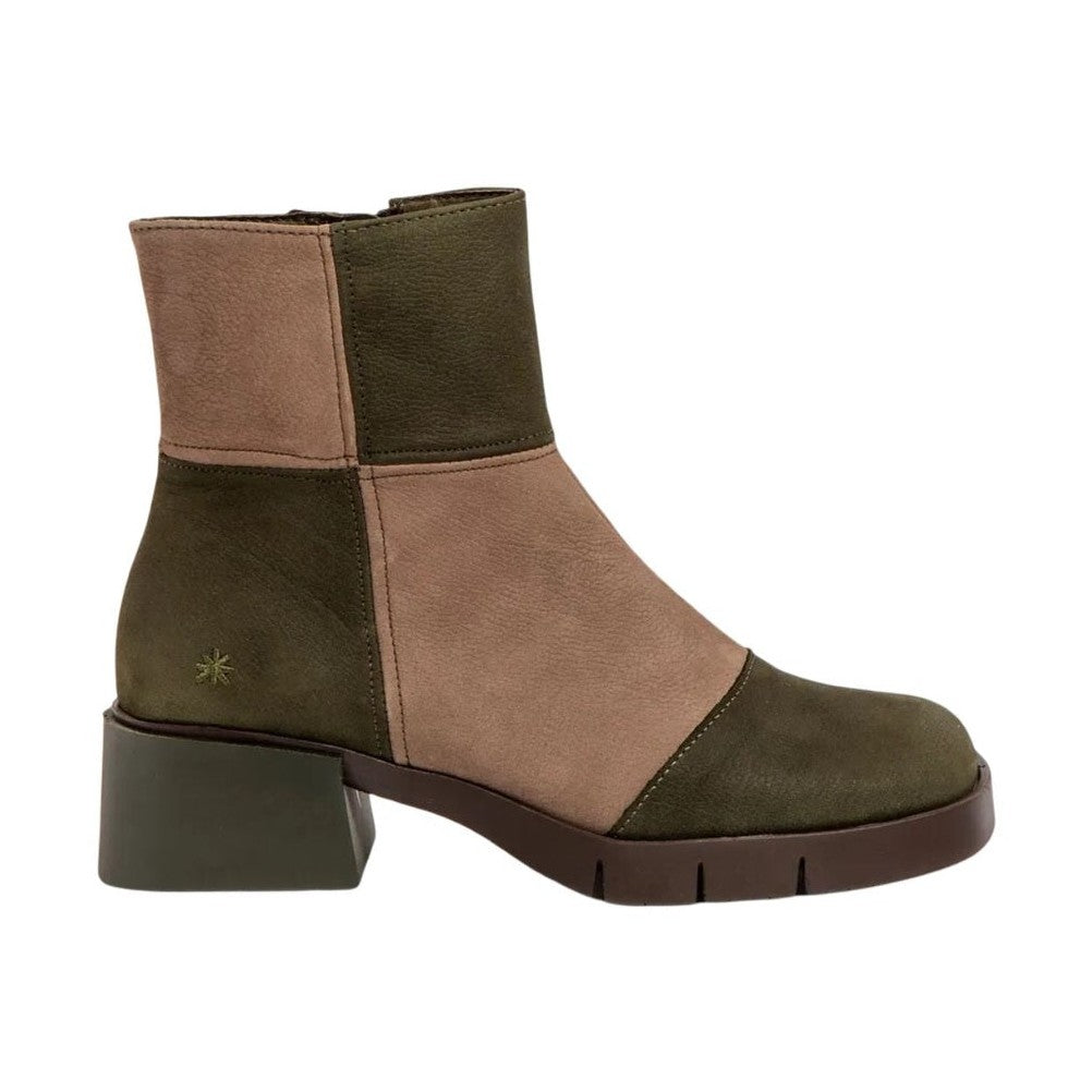 Stivaletto donna ART Varsovia 1285 in pelle di vitello con cerniera laterale e tacco 50 mm