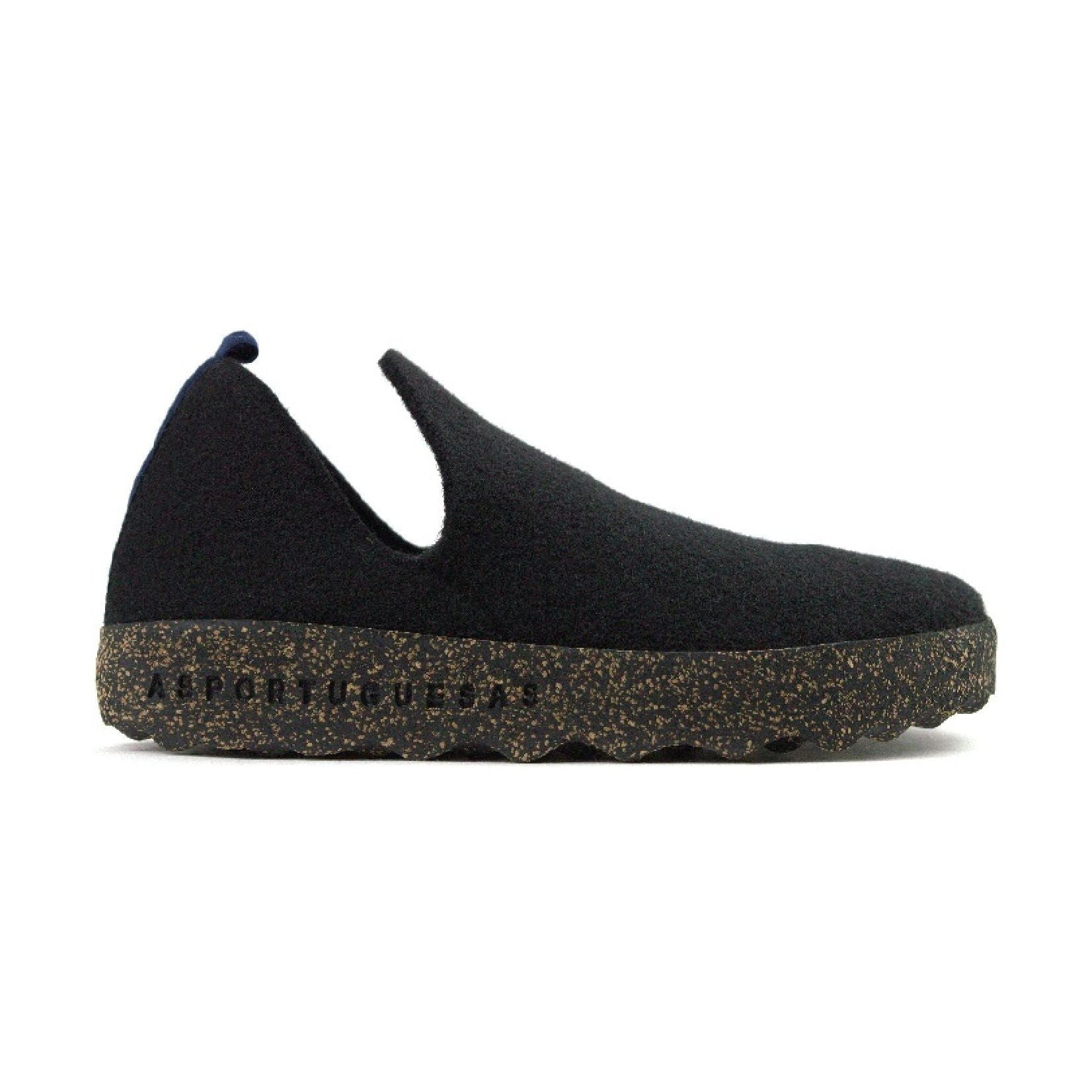 Asportuguesas City scarpa slip-on unisex in feltro di lana — vista laterale interna