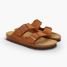 CH05 VELOUR - Sandalo a due fasce in pelle con cinturino regolabile da donna e da uomo NATUNED