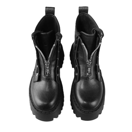 Buffalo Aspen Front Zip stivaletto donna vegano materiale vegano effetto pelle