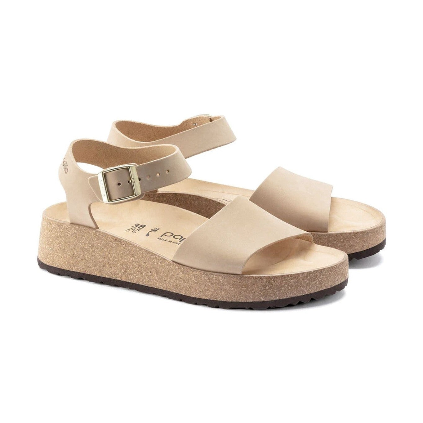Ampia fascia sul collo del piede e cinturino alla caviglia con fibbia regolabile Birkenstock Glenda