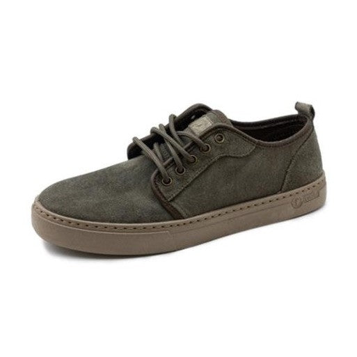 Sneaker Natural World Miso uomo in pelle scamosciata morbida design essenziale vista laterale