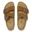Vista dall'alto sandalo Birkenstock Arizona unisex in pelle scamosciata