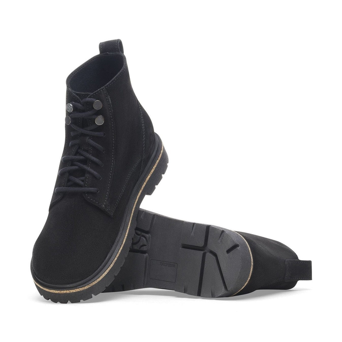 Pelle naturale morbida pregiata con allacciatura Birkenstock Highwood Lace Mid uomo