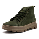 Stivaletto Natural World Naira unisex in pelle nappa con fodera in lana e suola track vista laterale