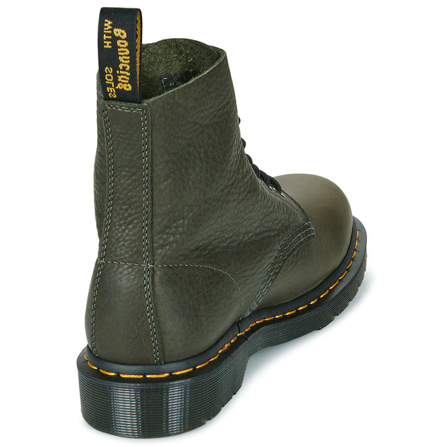 Anfibi unisex in pelle flessibile con cucitura iconica gialla – 1460 Pascal