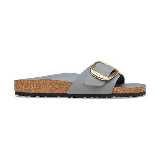 Coppia sandali Birkenstock Madrid Big Buckle donna pelle oliata Made in Germany
