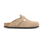 Sabot Birkenstock Boston unisex in pelle scamosciata morbida vista laterale