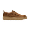 Clarks Polden Moc scarpa stringata uomo in suede e canvas — vista laterale
