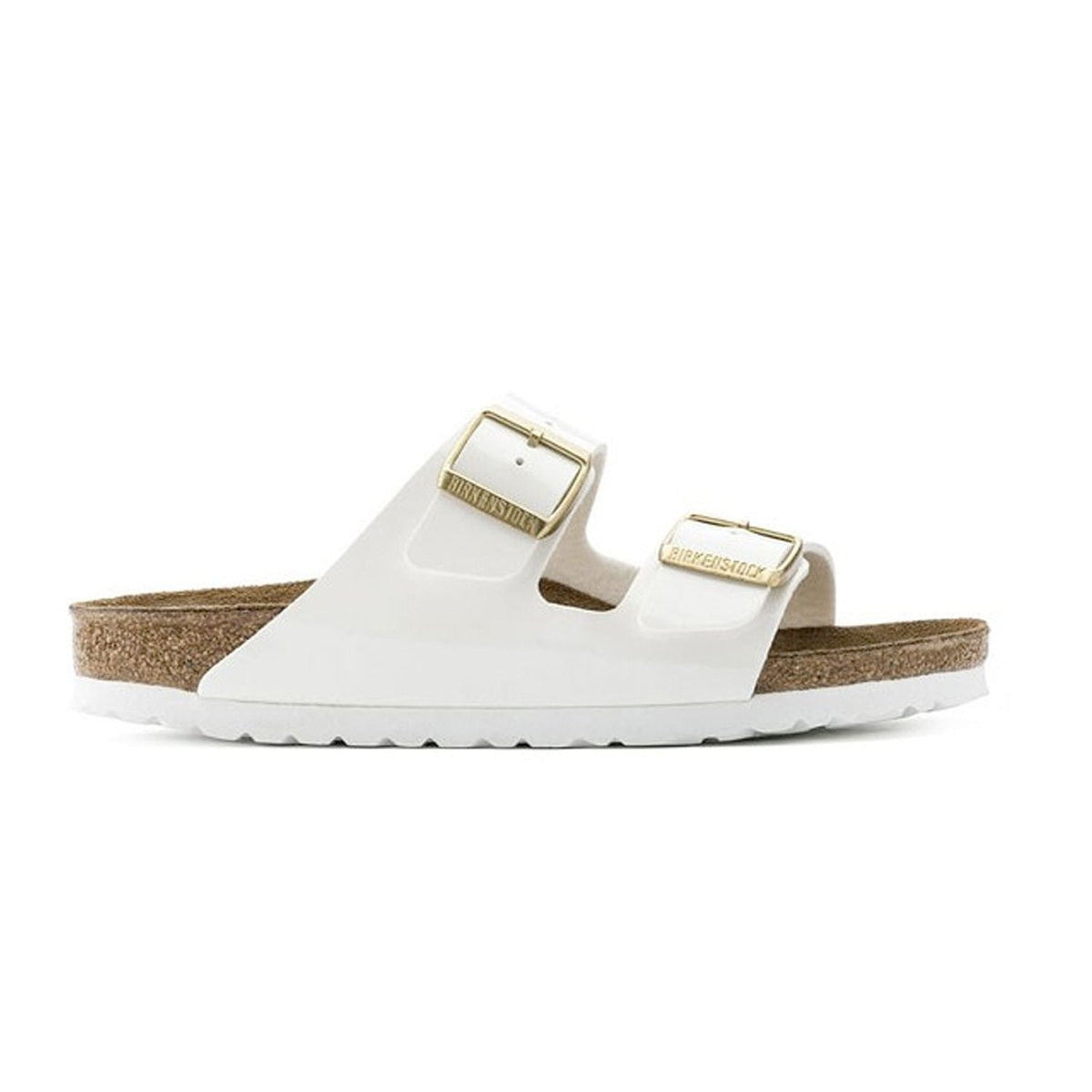 Particolare della tomaia in Birko-Flor con rivestimento interno morbido dei sandali Birkenstock Arizona.