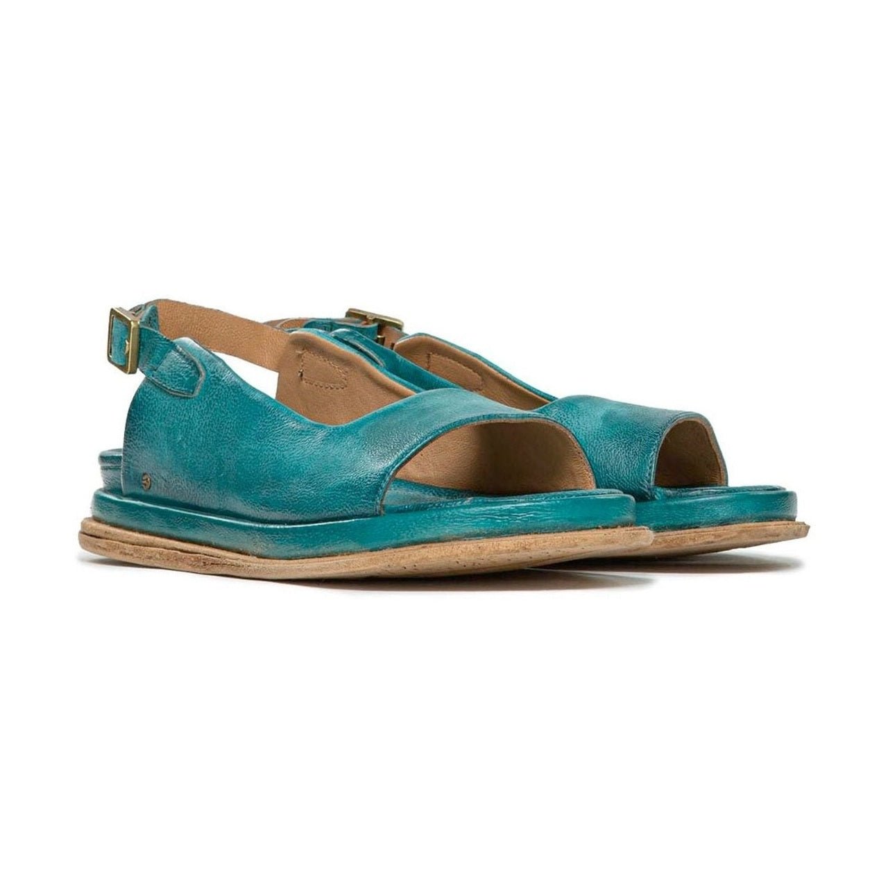 Sandalo donna B60007 A.S.98 in pelle naturale intrecciata