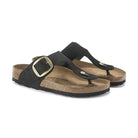 Maxi fibbia Big Buckle in metallo grande ed elegante su pelle Nubuck Birkenstock Gizeh donna