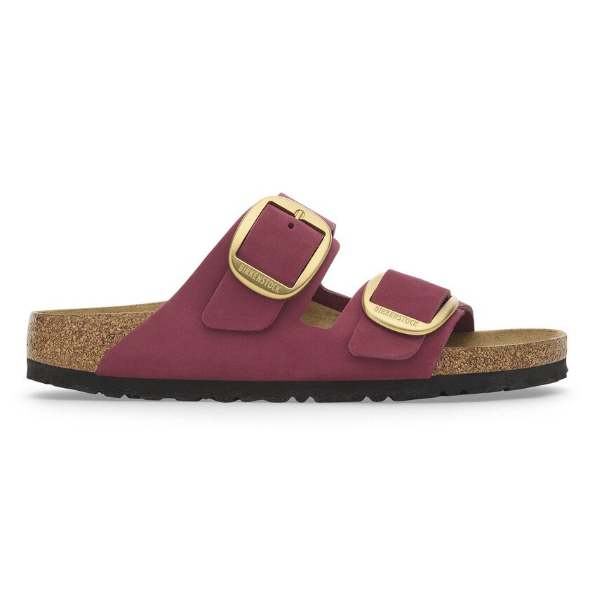 Bordo in sughero naturale e lattice sandalo Birkenstock Arizona Big Buckle Nubuck