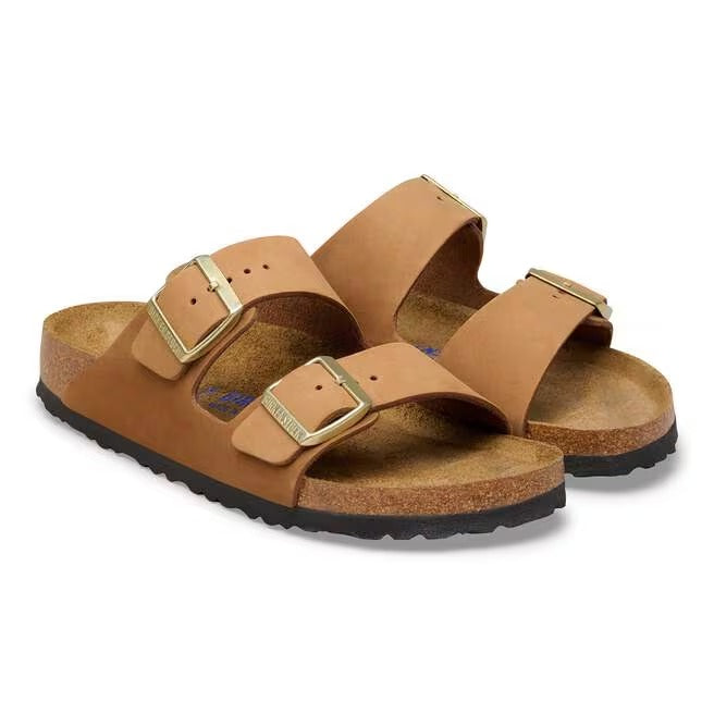 Suola EVA ammortizzante e sottopiede in pelle scamosciata Birkenstock Arizona donna Nubuck