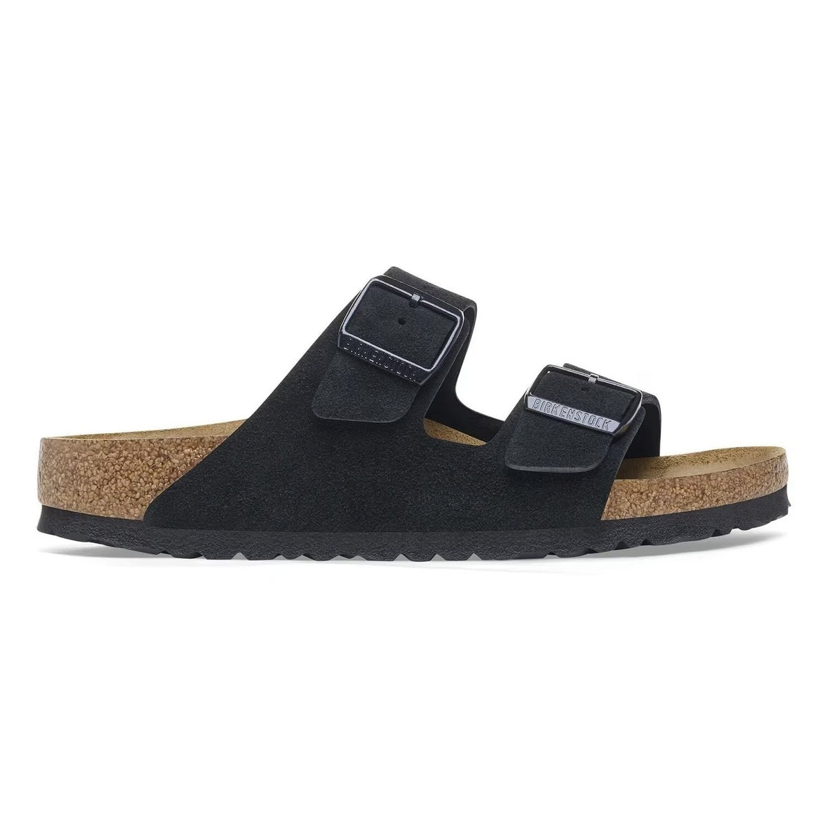 Dettaglio tomaia in pelle scamosciata morbida sandalo Birkenstock Arizona