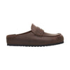 Sabot unisex Birkenstock Naples Wrapped in pelle naturale oliata con cuciture mocassino