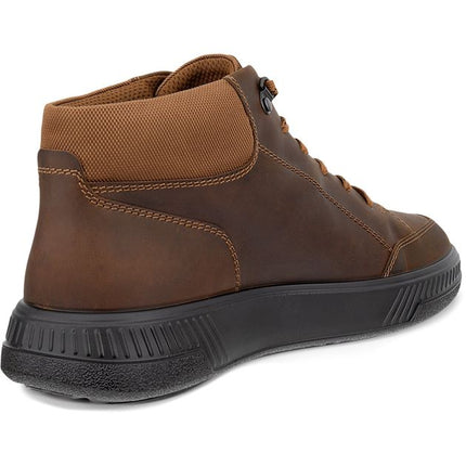 ECCO Move men's leather and textile ankle sneakers with flexible lightweight sole and everyday comfort