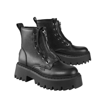 Buffalo Aspen Front Zip stivaletto donna vegano suola profilata