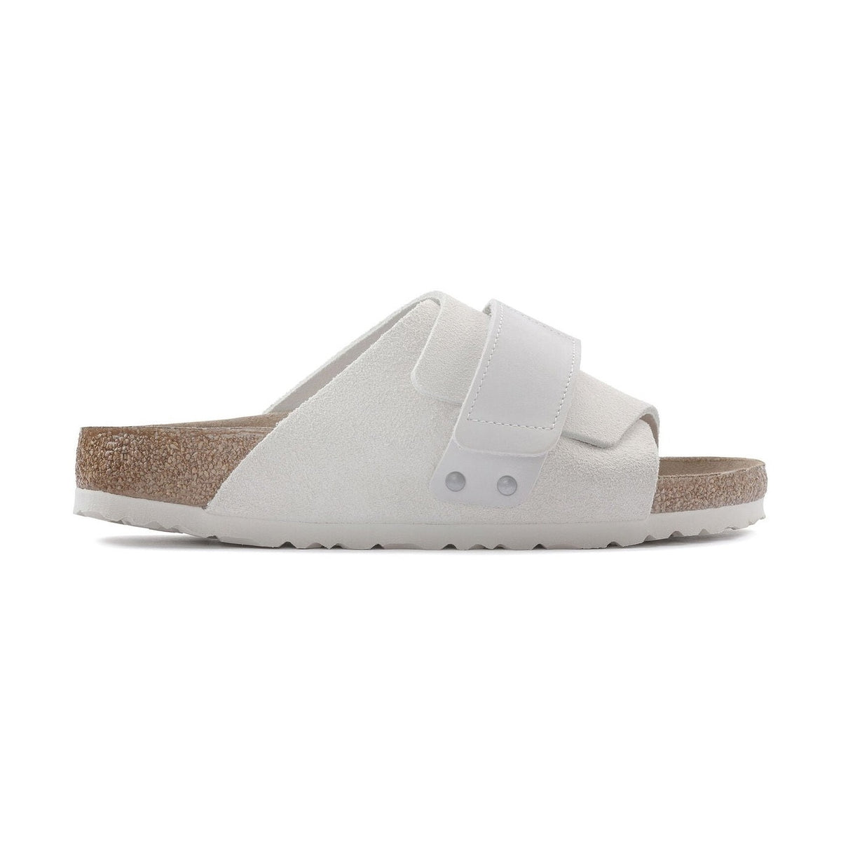 Sandalo Birkenstock Kyoto donna in pelle scamosciata e nabuk con chiusura regolabile vista laterale