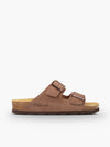 CH05 VELOUR - Sandalo a due fasce in pelle con cinturino regolabile da donna e da uomo NATUNED