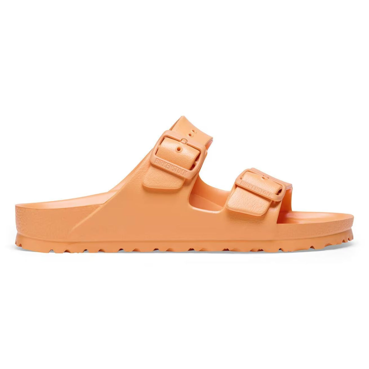 Dettaglio fibbia regolabile su fascia EVA Birkenstock Arizona donna