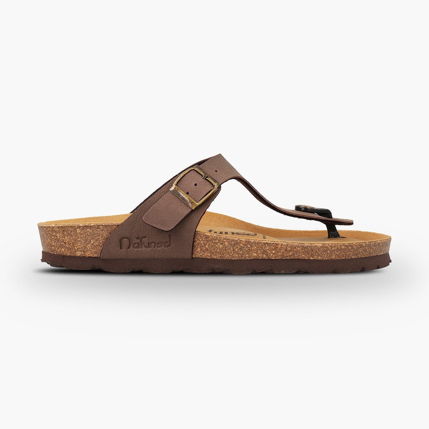 CH08 MICROFASER - Sandalo infradito con cinturino regolabile da donna e da uomo NATUNED plantare in lattice anatomico comfort